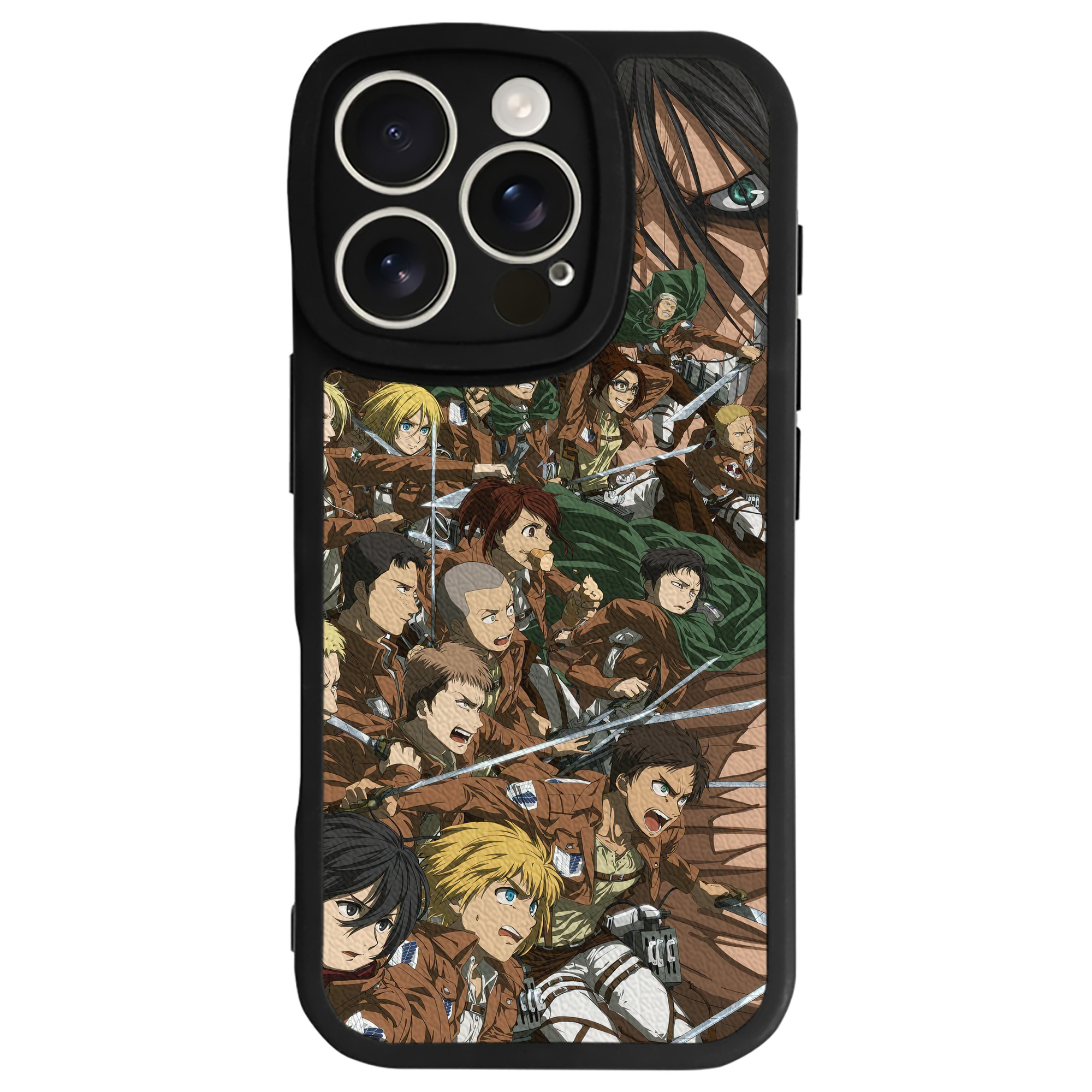 （画像用） 進撃の巨人 Attack on Titan 【iPhone 16シリーズ対応】シリコンスマホケース（レザー調） 材質：シリコン